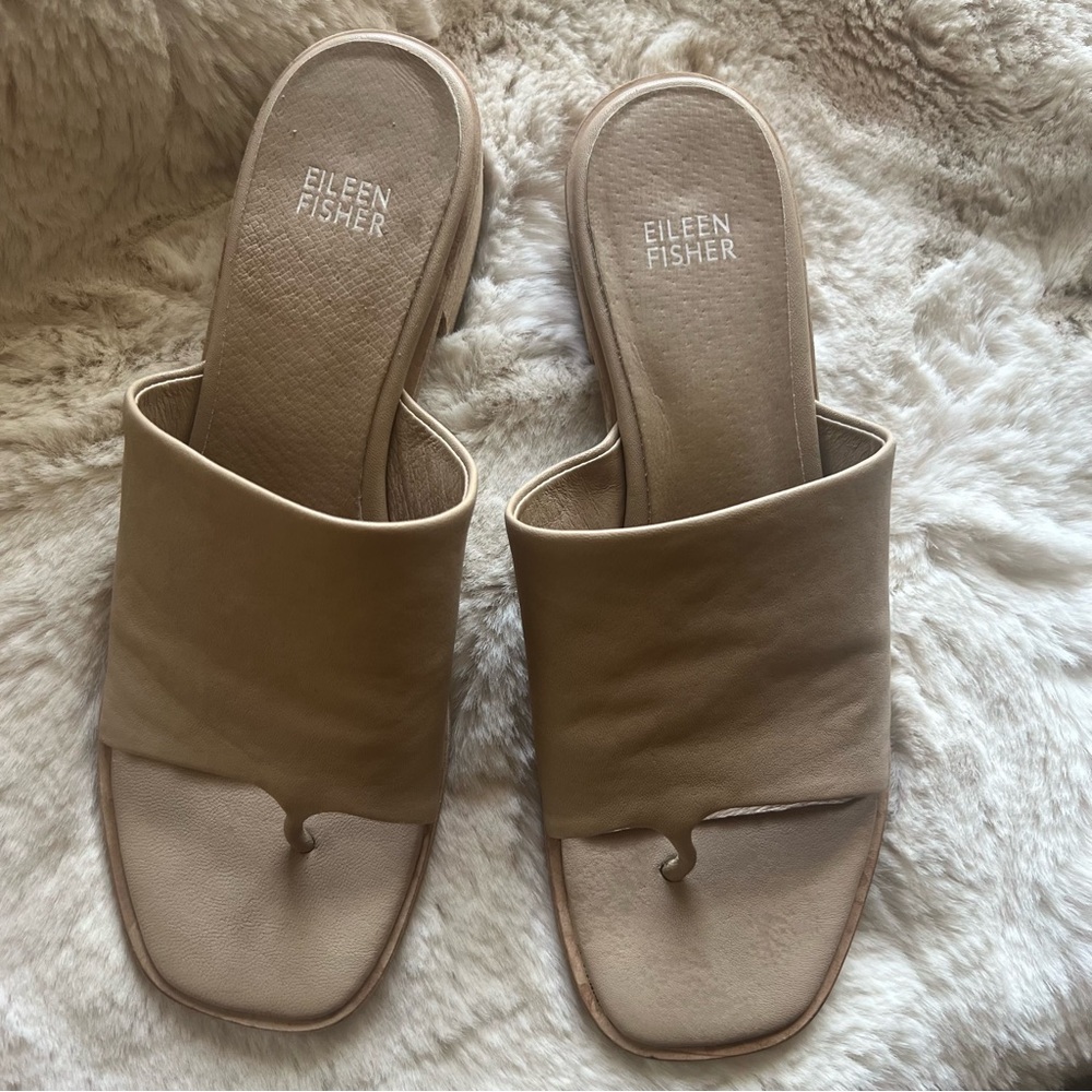 Eileen Fisher Tan Women's slip on sandals